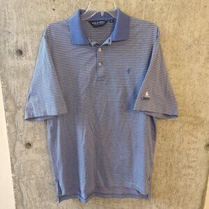 Polo Golf Ralph Lauren Mens Medium Purple Striped Polo Shirt Pima Cotton